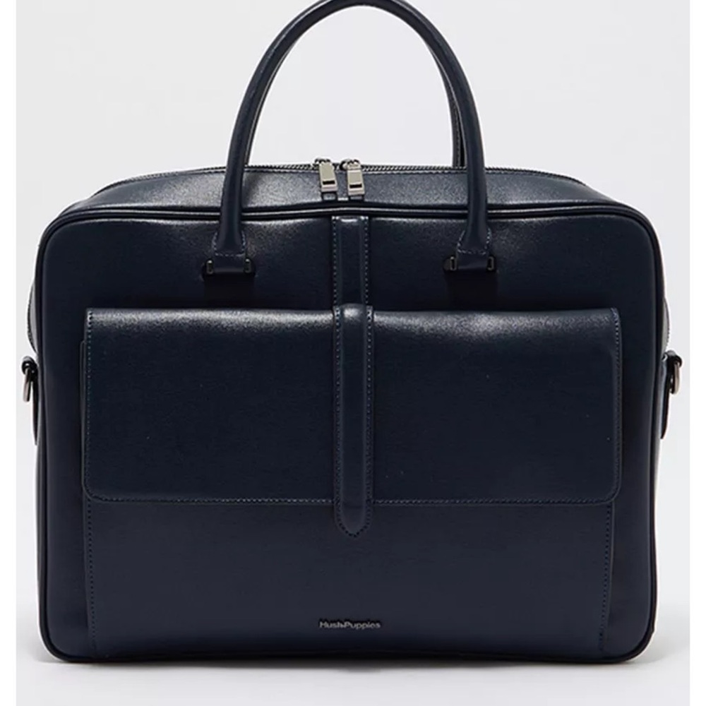 Hush Puppies Navy Blue  Briefcase Classic Design